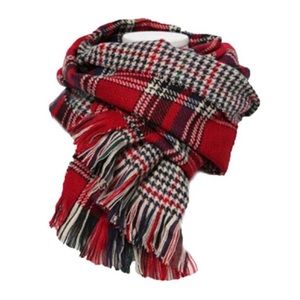 Two sided long blanket scarf